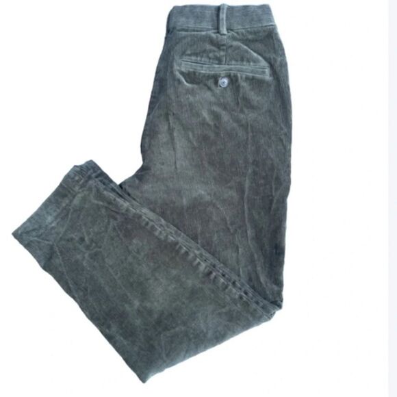 Uniqlo green corduroy pants size 2 straight leg academia casual hipster VSCO - Picture 2 of 4